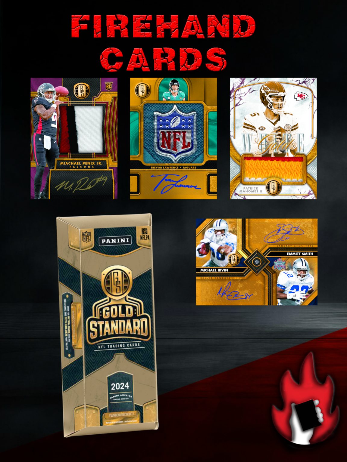 Firehandcards 2024 Panini Gold Standard Football 6 Box Half Case