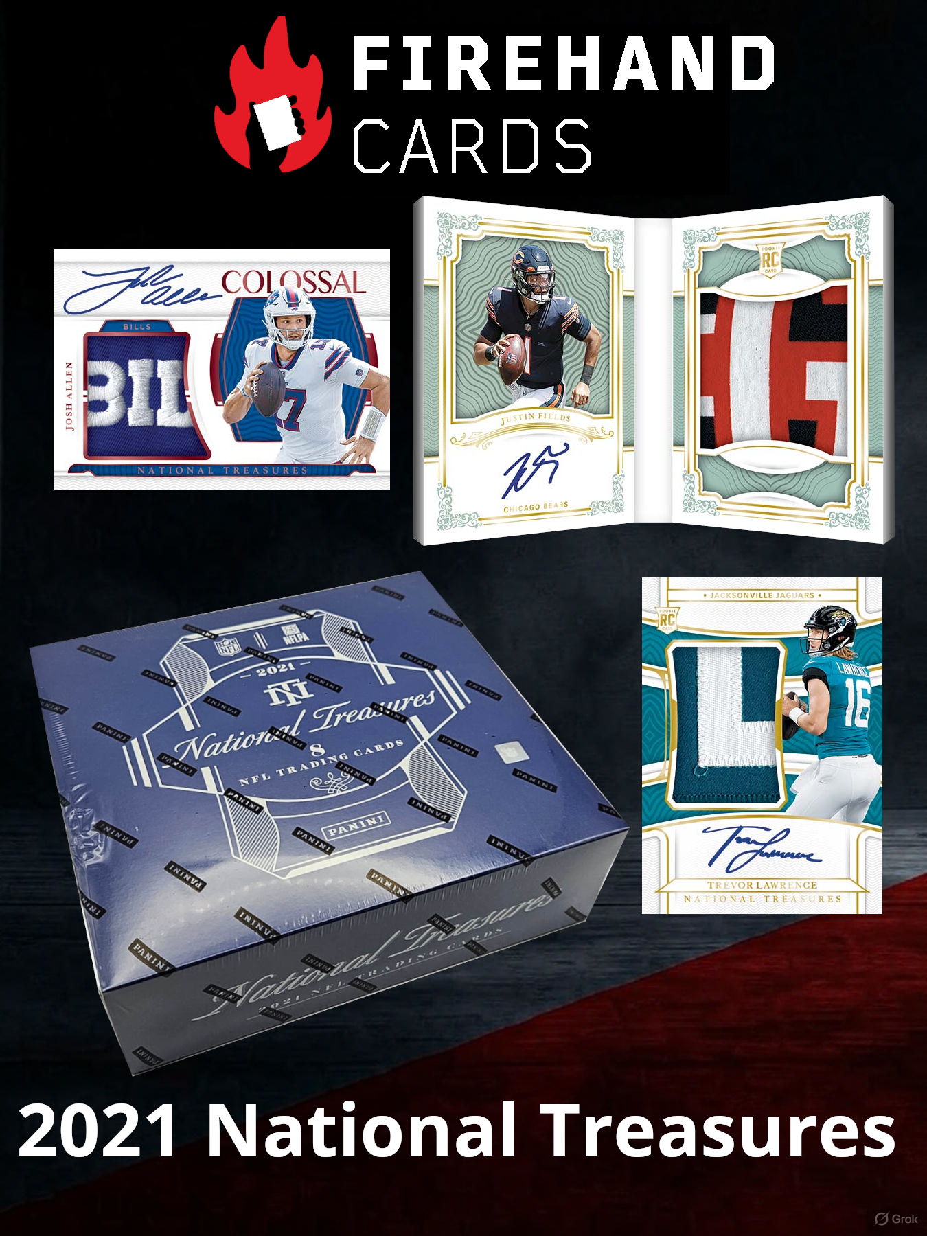 2021 National Treasures Football 4 Box Case Break Random Teams #2