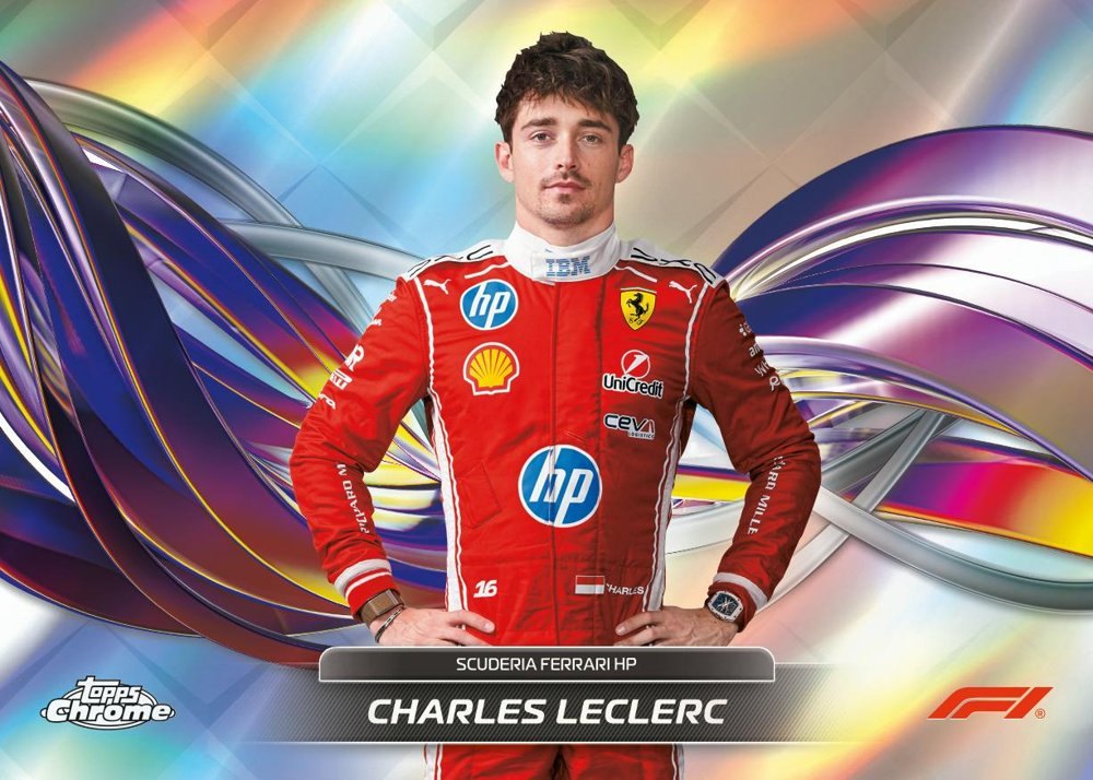 Charles Leclerc 2026 Topps Chrome Formula 1 insert, Scuderia Ferrari, Topps sample