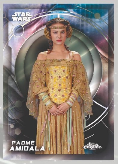 Padmé Amidala 2026 Topps Chrome Star Wars base card, Topps sample