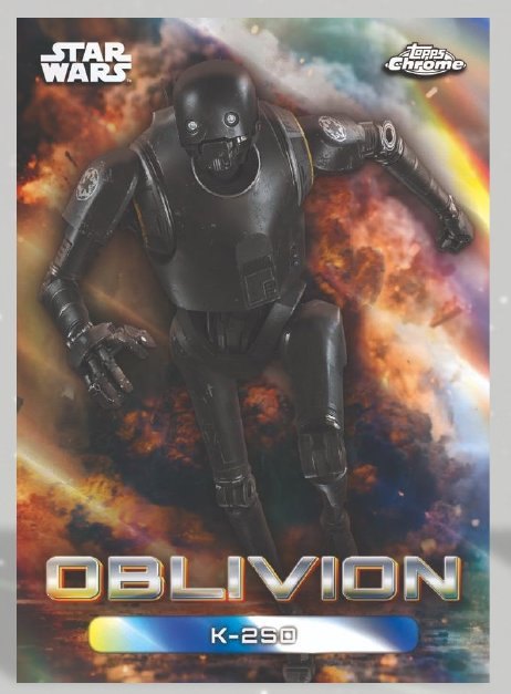 K-2SO 2026 Topps Chrome Star Wars Oblivion insert, Topps sample