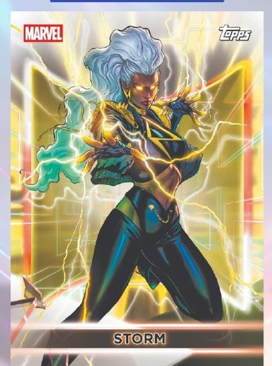 Storm 2026 Topps Neon Marvel base card, Topps sample