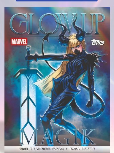 Magik 2026 Topps Neon Marvel Glow Up insert, Topps sample