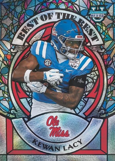 Kewan Lacy 2026 Bowman U Best Football Best of the Best insert, Topps sample