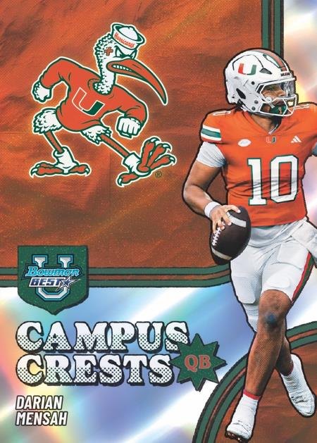 Darian Mensah 2026 Bowman U Best Football Campus Crests insert, Topps sample